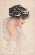 Artist Signed Pearle Fidler LeMunyon American Girl #32 Vintage Postcard 1913 picture