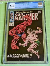 Sub-Mariner #8 CGC 6.0/FN Ow-WhP Classic John Buscema Thing/Subbie Battle Cover picture