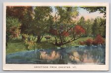 1915-30 Postcard Greetings From Chester Vermont VT picture