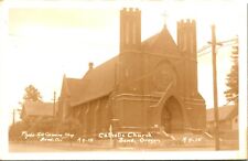 RPPC Sepia Bend Oregon OR Catholic Church UNP A4-15 Postcard picture