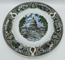 Vintage CAPSCO WASHINGTON DC Souvenir Plate - US Capitol Building & DC Sites picture