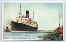 RMS Laconia Ocean Liner Cunard White Star Line Unposted Postcard c.1930 picture
