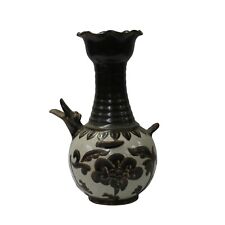 Chinese Ware Brown Black Glaze Ceramic Jar Vase Display Art cs5665 picture