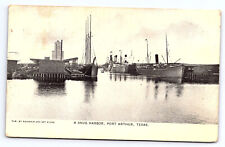 Port Arthur Texas A Snug Harbor Ships Postcard B192 picture