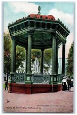 Richmond Virginia VA Postcard Statue Of Henry Clay Gazebo Scene c1910's Tuck picture