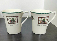Mikasa Christmas Coffee/Tea Mugs - Set of 2 - HK713 - Special Times -Fine China picture