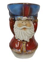Santa Claus Ceramic Candle Holder picture
