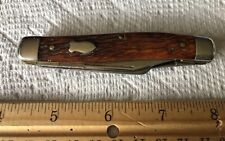 Vintage Schrade Walden New York USA 3 Blade Stockman Knife Beautiful Scales picture