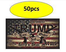 Wholesale Lot 50PCS Set Trump Bumper Stickers 2nd Amendment Right to Bear Arms picture