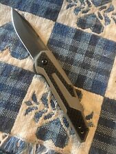Kershaw 1160TANBW Black Tan Fraxion Straight Blackwash Folding Pocket Knife picture