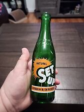 Natural Set Up Green Soda Bottle, Willisville, Illinois, 8 Oz, Sunburst picture