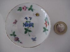 AUGUSTUS REX MEISSEN FLOWERS APPLIED INSECT PAINTED DECORATION MINIATURE PLATE picture