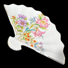 Flambro Imports Japan SPRING FANTASY Ceramic Decorative Fan Trinket Dish picture