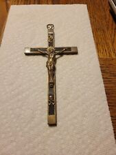 Vintage Religious Crucifix Cross Nuns/Priest W/Skull & Crossbones Germany 6 1/4' picture