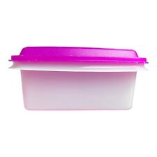 Tupperware Freeze N Save Ice Cream Keeper Purple White Container 1254 Lid 1255 picture