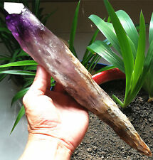 2.11LB 12.4in Long Purple Ghost Quartz Natural Skeletal “Pyramid” Crystal Point  picture