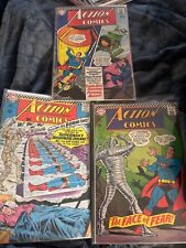 3 Vintage Action Comics in decent conditin. AS-IS picture