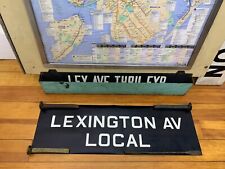 NYC SUBWAY ROLL SIGN LEXINGTON AVE LOCAL GRAMERCY PARK HARLEM CARNEGIE MANHATTAN picture