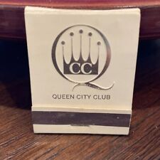 Vintage Rare Queen City Club Matchbook (Cincinnati, OH) 2 Matches Used picture