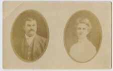 RPPC-Real Photo Postcard -Mr & Mrs R W Moss-Man & Lady-Sorento Illinois picture