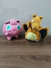 VTG 1999 Jigglypuff & Charizard Pokemon Plush Treat Keeper Coin Holder Set Of 2 picture