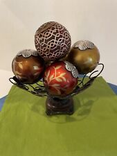 1990's Kirkland's Vine Glass Orb Bowl Coffee Or Dinner Table Centerpiece. picture