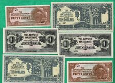 WW-II Malaysia & Singapore - 2 Each Lot of 6 JIM Japanese Invasion Money picture