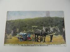 Vintage 1909 International Harvester Horse Drawn Self-Binder Postcard - P36 picture