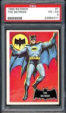 1966 Topps Batman #1 The Batman RC Rookie Card PSA 4 VG-EX Black Bat Card picture