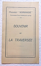 Rare 1938 Souvenir Booklet From The SS Normandie French Ocean Liner Steamship picture