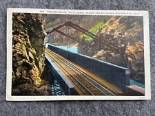 Hanging Bridge, Royal Gorge, Denver and Rio Grande Railroad, Colorado Postcard picture