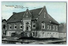 c1910's Carnegie Library Building Marengo Iowa IA Unposted Antique Postcard picture