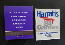 Lot of 2 Different Harrah's Casino Matches,  Complete Match Book Unstruck picture