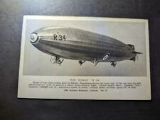 Mint England Aviation Zeppelin Postcard HM Airship R34 Science Museum of London picture