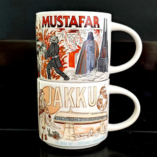 Disney Star Wars Starbucks Been There Series Coffee Mug JAKKU MUSTAFAR ~ No Box picture