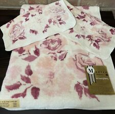 Vintage Martex Set La Vie En Rose Towels 1 Bath Size And 2 Washcloths picture