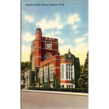 Postcard Nashua public library, Nashua, New Hampshire picture
