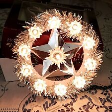 Holiday Time 11 Light Star Tree Topper Silver Gold w/Original Box picture