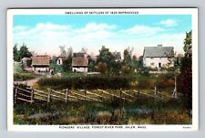 Salem MA-Massachusetts, Dwelling Of Settlers, Pioneers Village Vintage Postcard picture