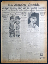 1913 Newspaper Front Page - Mexican Revolution, Gustavo Madero Shot picture
