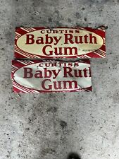 Antique Vintage Curtiss Baby Ruth Gum Metal Advertising Sign 9.75