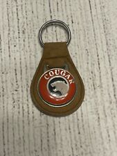 VINTAGE 1970'S-1980'S MERCURY COUGAR LEATHER KEY RING FOB picture