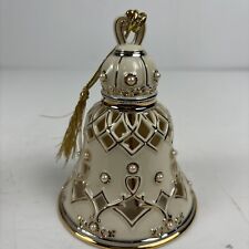 Lenox Pearl And Florentine  bell mint 4 1/2” Tall  3 1/2” picture