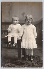 RPPC Union OH Douglas Fam Girls Elaine & Esther to Osborn Ober IN Postcard G27 picture