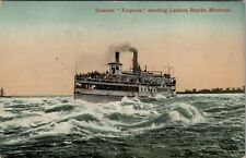 Steamer Empress Shooting Lachine Rapids Montreal Canada Postcard T17 picture