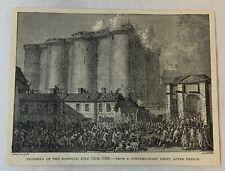 1894 magazine engraving ~ STORMING OF THE BASTILLE  ~ France picture