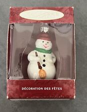 VTG Hallmark Keepsake Li’l Snowman Christmas Ornament Decor Hand Blown Glass picture