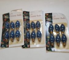 C7 Blue Ceramic Coated Replacement Christmas Bulbs Party Holiday Wedding picture