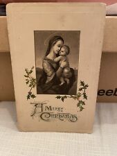 Vtg Embossed A Merry Christmas Mary & Jesus 1912 picture