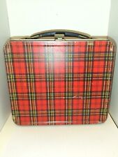 Vintage Collectible 1960s Aladdin Plaid Metal Lunch Box picture